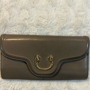 Authentic Bvlgari Women Wallet Pochette, 2 Gusset & 10cc Soft Calf Leather